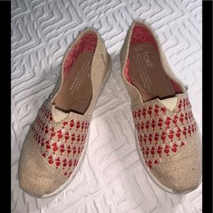 Toms alpargata girls heart canvas loafers ❤️